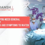A surgical team at Ridansh Hospital performing a general surgery procedure in a fully equipped operation theatre.